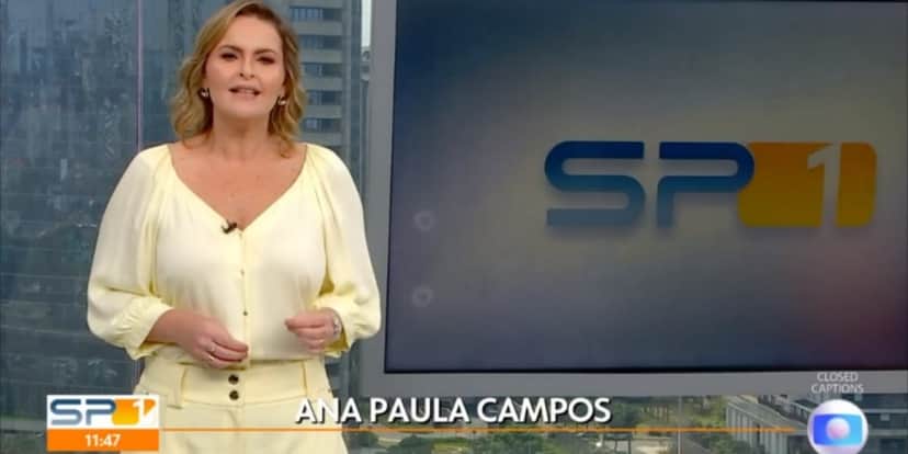 Ana Paula Campos substituiu Alan Severiano no "SP1" (Foto: Reprodução/TV Globo) Ana Paula Campos substituiu Alan Severiano no "SP1" (Foto: Reprodução/TV Globo)