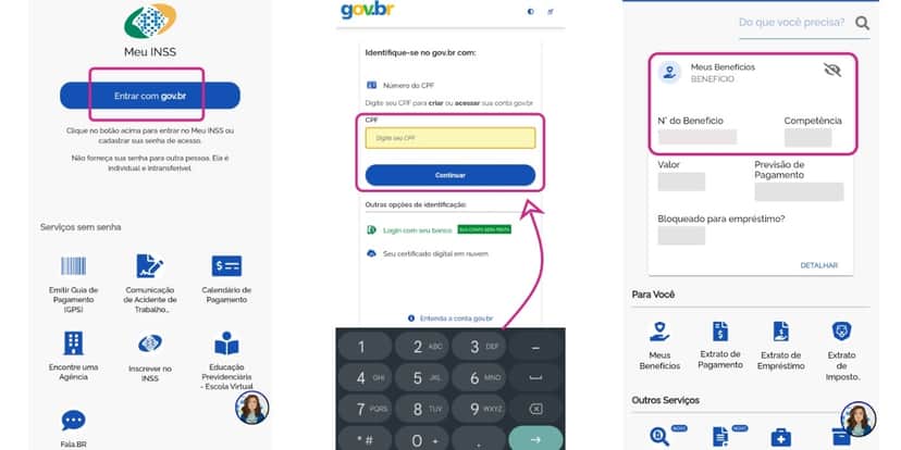 Login para acessar informações sobre o benefício (Foto: Reprodução/Meu INSS) Login para acessar informações sobre o benefício (Foto: Reprodução/Meu INSS)