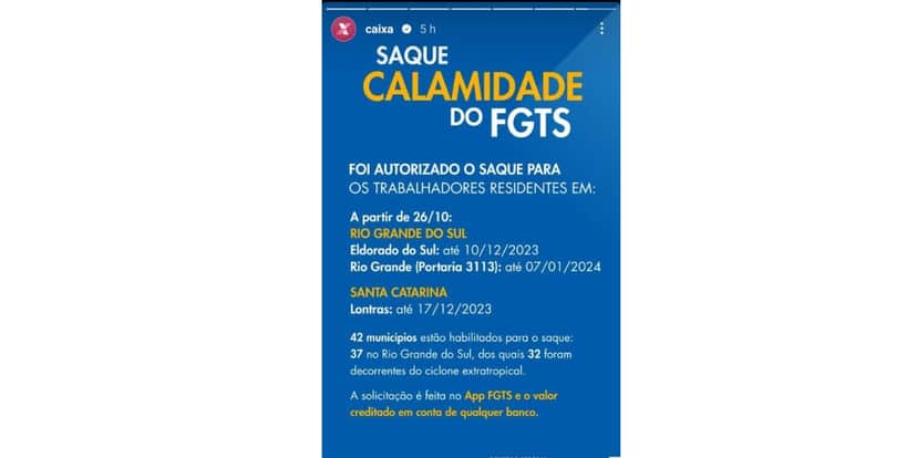 Comunicado Caixa (Foto: Reprodução / Instagram) Comunicado Caixa (Foto: Reprodução / Instagram)