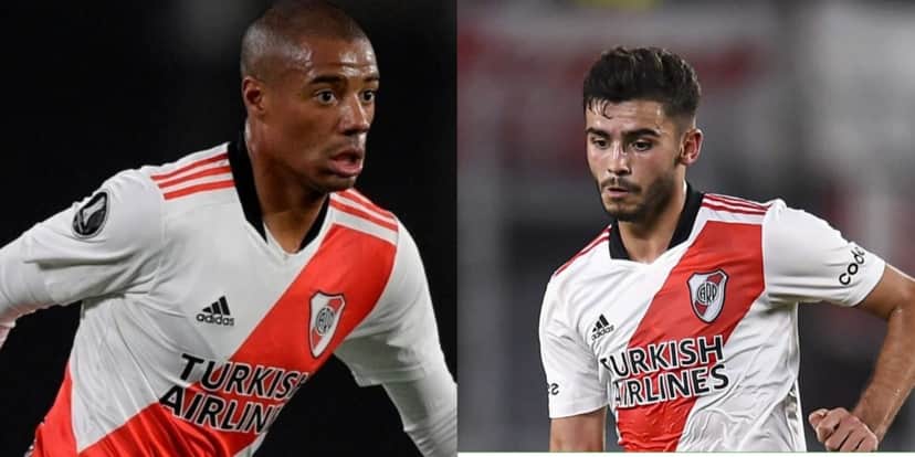 De La Cruz e Santiago Simón, do River Plate - Foto: Reprodução/Internet De La Cruz e Santiago Simón, do River Plate - Foto: Reprodução/Internet