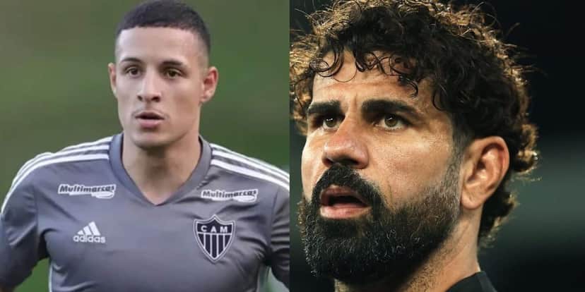 Guilherme Arana e Diego Costa - (Montagem Tv Foco) Guilherme Arana e Diego Costa - (Montagem Tv Foco)