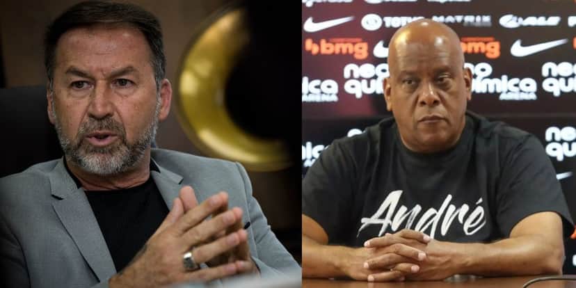 Augusto Melo e André Negão, candidatos à presidência do Corinthians -(Foto: Internet) Augusto Melo e André Negão, candidatos à presidência do Corinthians -(Foto: Internet)