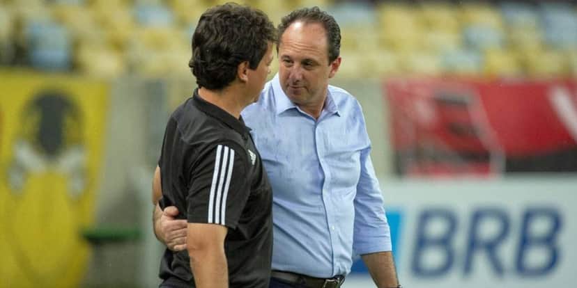 Fernando Diniz e Rogério Ceni - (Foto: Internet) Fernando Diniz e Rogério Ceni - (Foto: Internet)