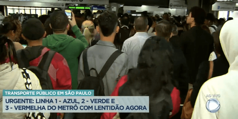 Metrô (Foto: Reprodução / Balanço Geral da Record) Metrô (Foto: Reprodução / Balanço Geral da Record)
