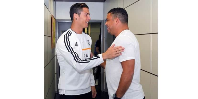 CR7 e Ronaldo Fenômeno (Foto: Internet) CR7 e Ronaldo Fenômeno (Foto: Internet)