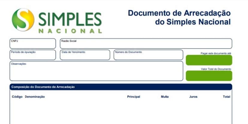 Boleto que MEI paga para manter CNPJ ativo (Foto: Reprodução/Simples Nacional) Boleto que MEI paga para manter CNPJ ativo (Foto: Reprodução/Simples Nacional)