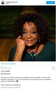 Autor da Globo, Walcyr Carrasco homenageou Léa Garcia (Foto: Reprodução / Instagram) Autor da Globo, Walcyr Carrasco homenageou Léa Garcia (Foto: Reprodução / Instagram)