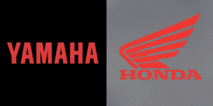 Logo da Yamaha e Honda (Reprodução/Montagem TV Foco) Logo da Yamaha e Honda (Reprodução/Montagem TV Foco)