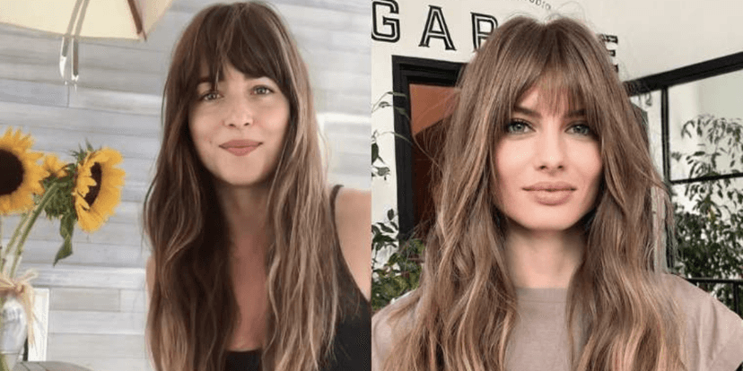 Cabelo longo com franja (Reprodução/Internet) Cabelo longo com franja (Reprodução/Internet)