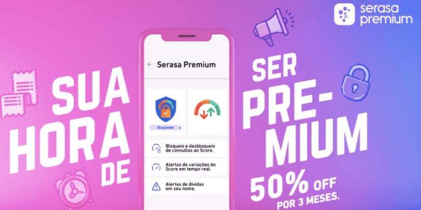 Propaganda da categoria Premium (Reprodução/Serasa) Propaganda da categoria Premium (Reprodução/Serasa)
