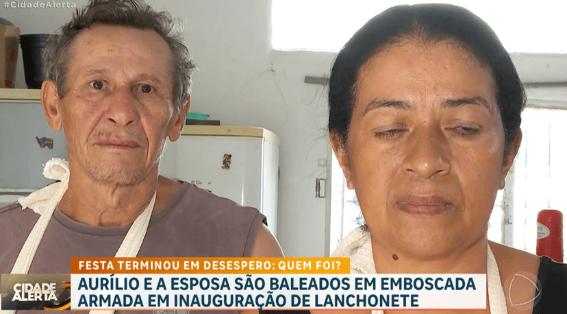 Aurílio e sua esposa (Foto: Reprodução, Cidade Alerta, Record) Aurílio e sua esposa (Foto: Reprodução, Cidade Alerta, Record)