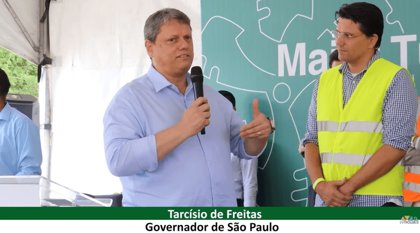 Governador de São Paulo, Tarcício Freitas, na cerimônia de batismo do tatuzão que ligará Penha a Vila Prudente, na cidade de São Paulo (Foto Reprodução/Internet) Governador de São Paulo, Tarcício Freitas, na cerimônia de batismo do tatuzão que ligará Penha a Vila Prudente, na cidade de São Paulo (Foto Reprodução/Internet)