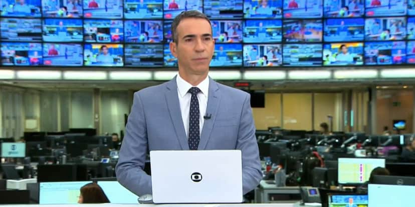 César Tralli no Jornal Hoje (Foto: Reprodução / Rede Globo) César Tralli no Jornal Hoje (Foto: Reprodução / Rede Globo)