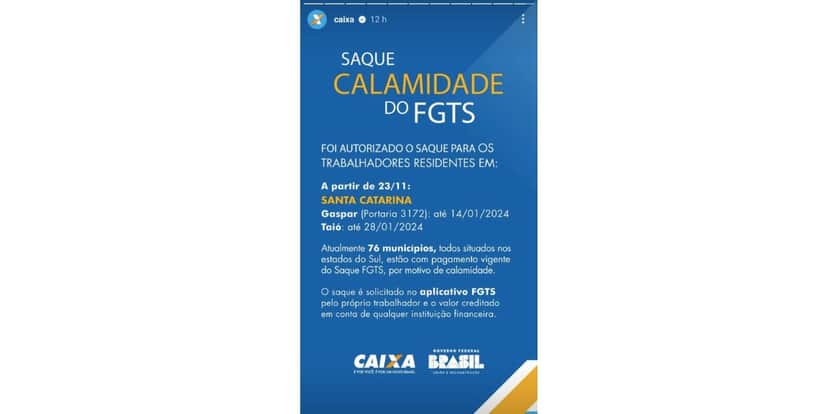 Comunicado da Caixa (Foto: Reprodução / Instagram) Comunicado da Caixa (Foto: Reprodução / Instagram)