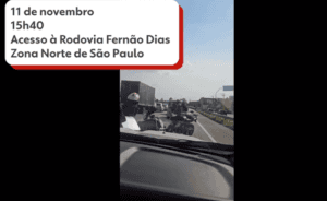 Tentativa de assalto a policial militar na Rodovia Presidente Dutra, em Guarulhos - Foto G1 Tentativa de assalto a policial militar na Rodovia Presidente Dutra, em Guarulhos - Foto G1