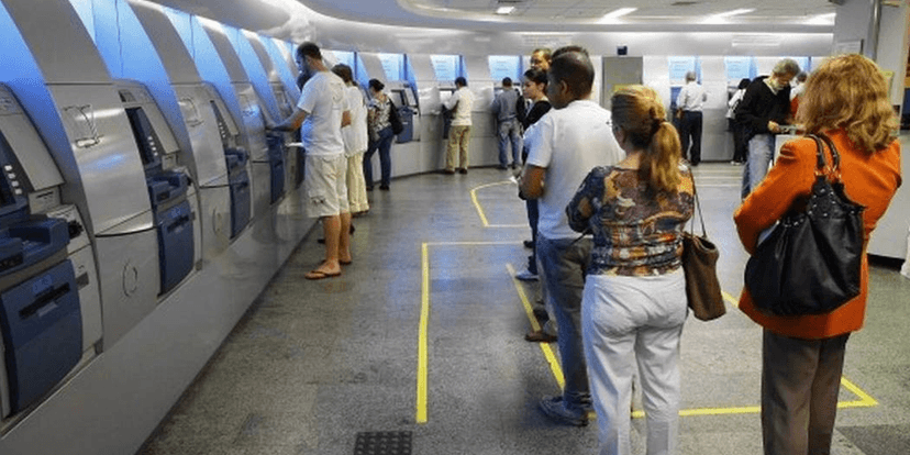 Fila para caixa eletrônico (Foto: reprodução, Suno) Fila para caixa eletrônico (Foto: reprodução, Suno)
