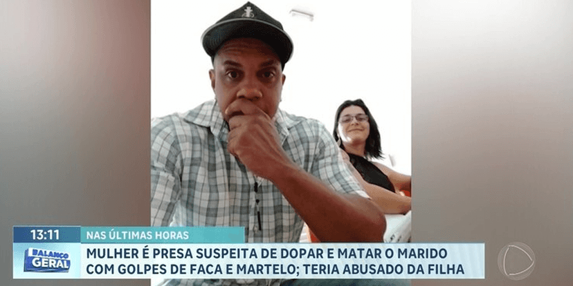 Mulher mata marido a facadas (Foto: Reprodução, Record) Mulher mata marido a facadas (Foto: Reprodução, Record)