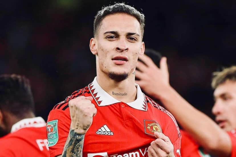 Antony pelo Manchester United (Reprodução/Internet) Antony pelo Manchester United (Reprodução/Internet)