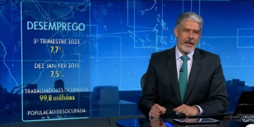 William Bonner no Jornal Nacional (Foto: Reprodução / Globo) William Bonner no Jornal Nacional (Foto: Reprodução / Globo)