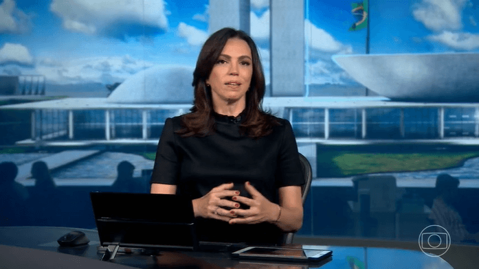 Ana Paula Araújo no comando do Jornal Nacional (Foto: Divulgação) Ana Paula Araújo no comando do Jornal Nacional (Foto: Divulgação)