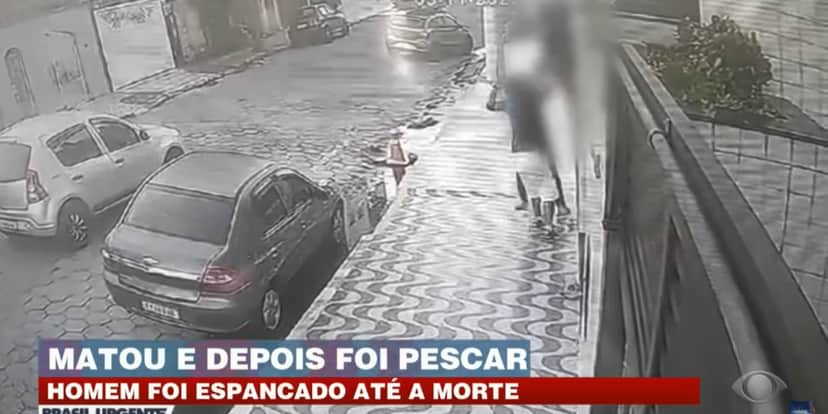 Homem comete assassinato e sai para pescar - Foto: Reprodução/Band Homem comete assassinato e sai para pescar - Foto: Reprodução/Band