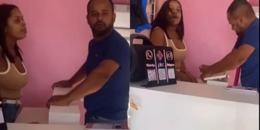 Jeferson aparece em vídeo ameaçando a esposa Carla Janiere antes de matá-la - Foto: Reprodução/Vídeo Jeferson aparece em vídeo ameaçando a esposa Carla Janiere antes de matá-la - Foto: Reprodução/Vídeo
