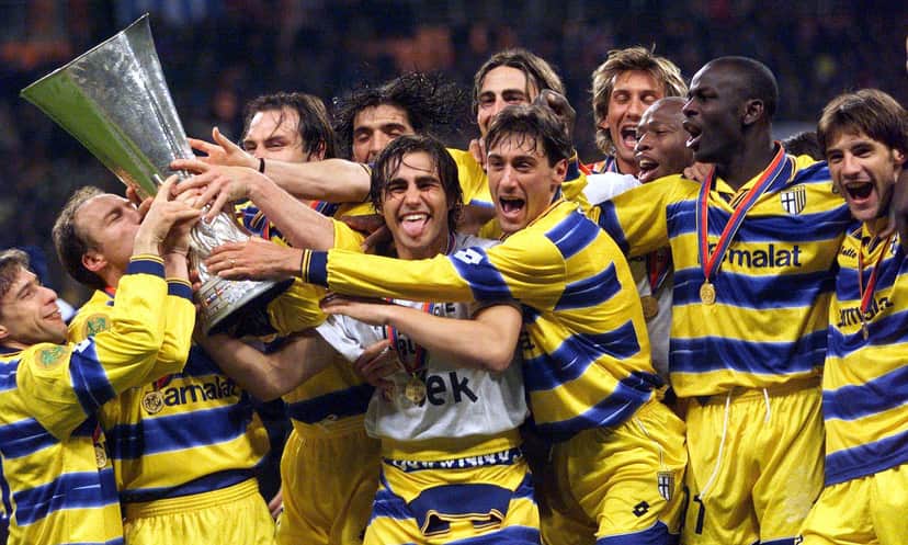 Elenco do Parma que fez história no futebol (Foto: Divulgação) Elenco do Parma que fez história no futebol (Foto: Divulgação)
