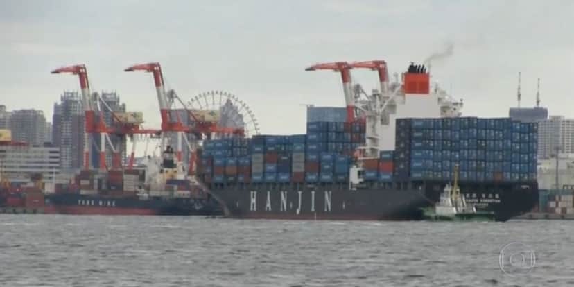 Hanjin Shipping estava com uma dívida de mais de 5 bilhões de dólares (Reprodução: Internet) Hanjin Shipping estava com uma dívida de mais de 5 bilhões de dólares (Reprodução: Internet)