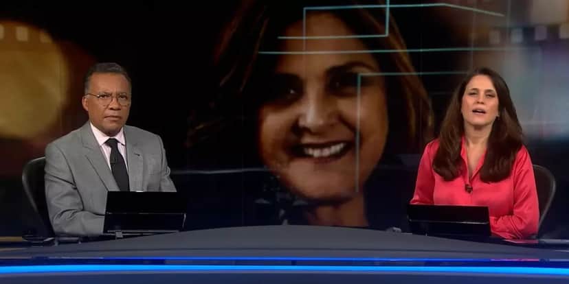 Haroldo e Ana Luiza comunicam falecimento da atriz Elizangela (Foto: Globo) Haroldo e Ana Luiza comunicam falecimento da atriz Elizangela (Foto: Globo)
