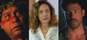 Jurecê, Agatha e Caio em Terra e Paixão. (Foto: Reprodução / Globo) Jurecê, Agatha e Caio em Terra e Paixão. (Foto: Reprodução / Globo)