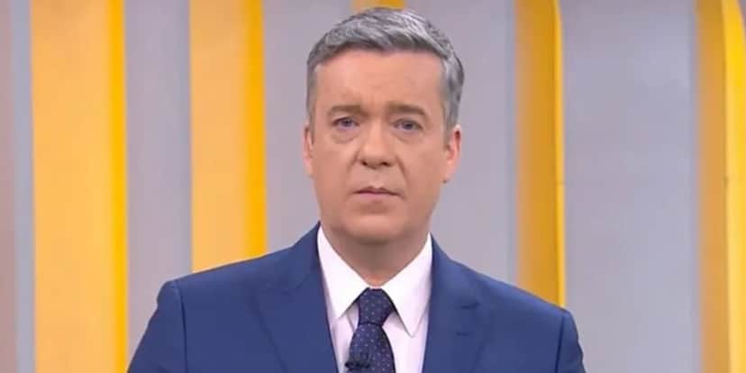 O jornalista não conseguiu segurar suas emoções (Reprodução: Globo) O jornalista não conseguiu segurar suas emoções (Reprodução: Globo)