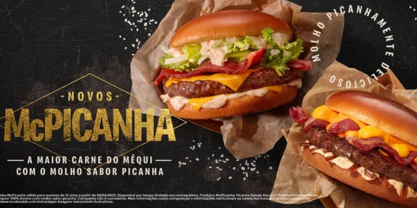 McPicanha saiu de linha após algumas polêmicas envolvendo a sua propaganda (Reprodução: Internet) McPicanha saiu de linha após algumas polêmicas envolvendo a sua propaganda (Reprodução: Internet)
