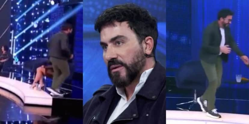 Padre Fábio de Melo abandonou o palco do Domingão com Huck (Foto: Globo) Padre Fábio de Melo abandonou o palco do Domingão com Huck (Foto: Globo)