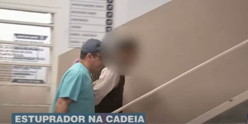 Estuprador de Cotia foi preso na cidade do interior (Reprodução: Band)