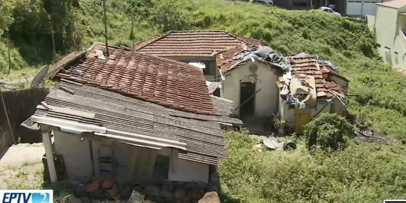 Terreno do crime (Foto: Reprodução / Globo) Terreno do crime (Foto: Reprodução / Globo)