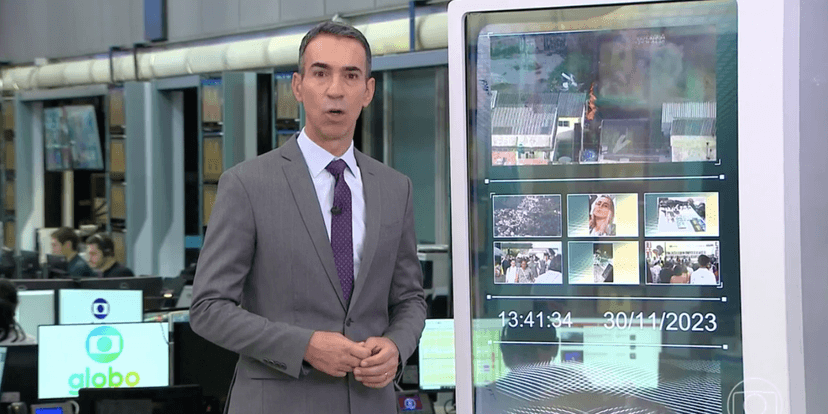 César Tralli no Jornal Hoje (Reprodução/Globo) César Tralli no Jornal Hoje (Reprodução/Globo)