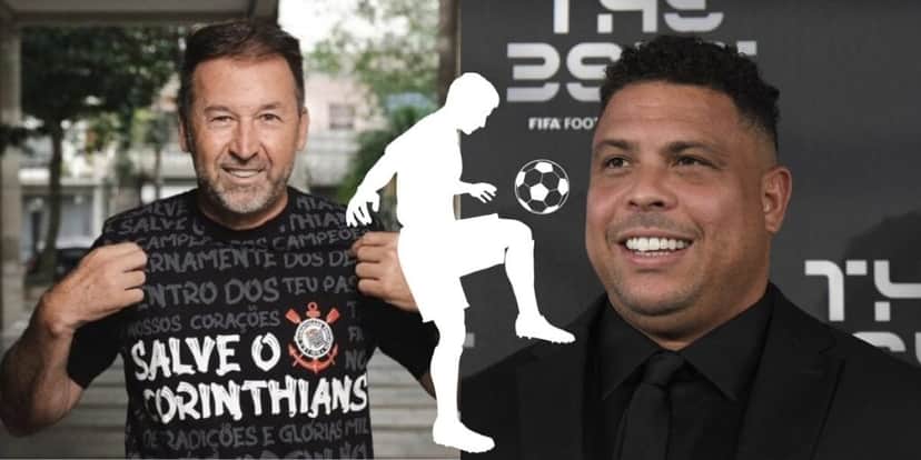 Augusto Melo e Ronaldo Fenômeno (Reprodução/Montagem TV Foco) Augusto Melo e Ronaldo Fenômeno (Reprodução/Montagem TV Foco)