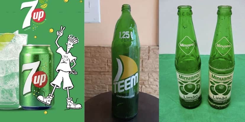 7up, Teem e Minuano de Limão (Reprodução/Internet) 7up, Teem e Minuano de Limão (Reprodução/Internet)