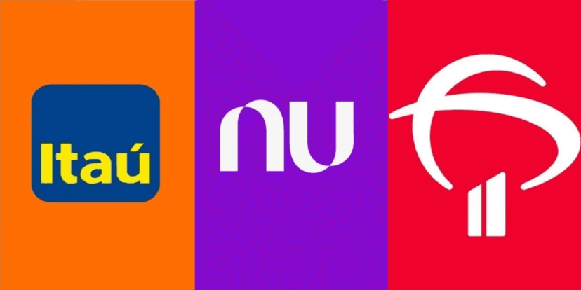 Itaú, Nubank e Bradesco (Foto Reprodução/Montagem/Tv Foco) Itaú, Nubank e Bradesco (Foto Reprodução/Montagem/Tv Foco)