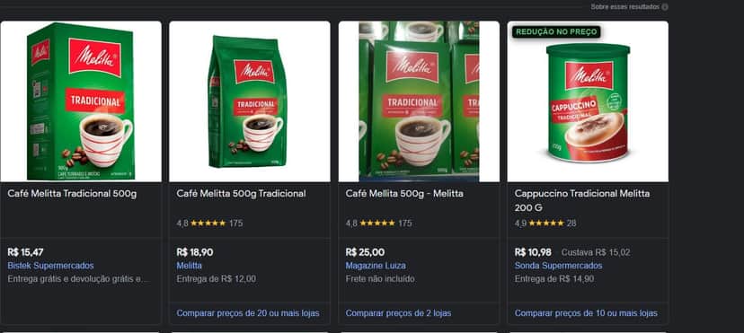 Café Melitta segue sendo vendido normalmente (Foto Reprodução/Internet) Café Melitta segue sendo vendido normalmente (Foto Reprodução/Internet)