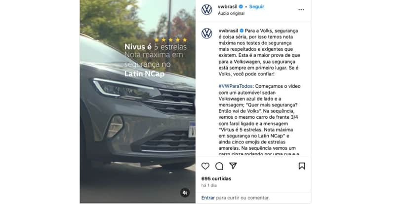 Comunicado sobre Nivus (Foto: Reprodução / Instagram) Comunicado sobre Nivus (Foto: Reprodução / Instagram)