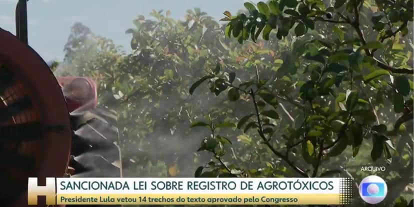 Lei agrotóxico (Foto: Reprodução / Globo) Lei agrotóxico (Foto: Reprodução / Globo)