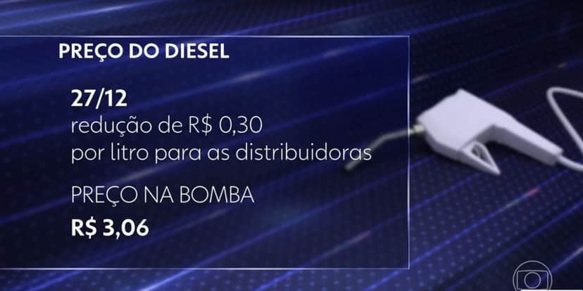 Preço Diesel (Foto: Reprodução / Globo) Preço Diesel (Foto: Reprodução / Globo)