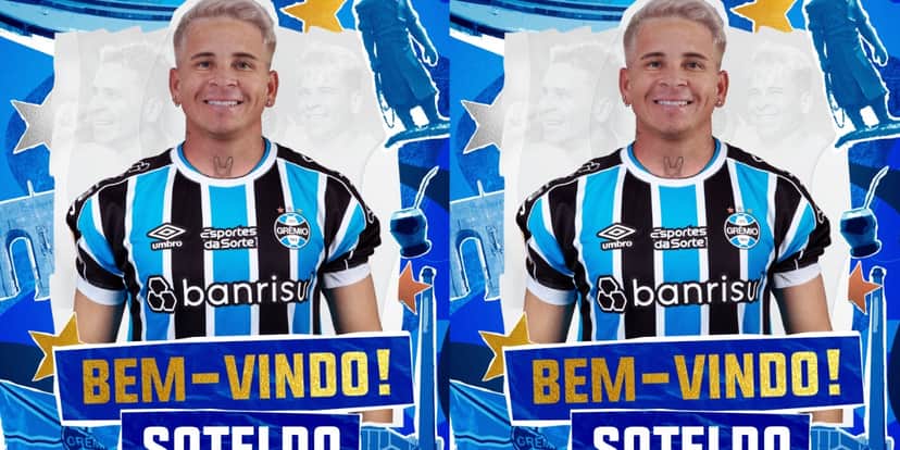 Santos negociou empréstimo de Soltedo com o Grêmio - Foto: Twitter Santos negociou empréstimo de Soltedo com o Grêmio - Foto: Twitter