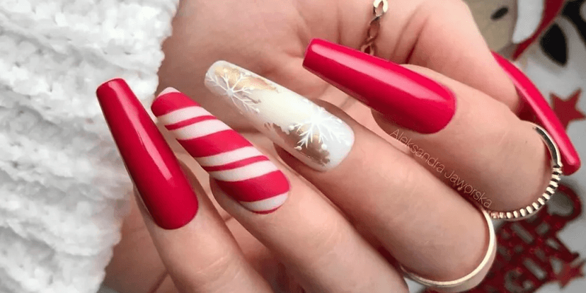 Unhas Vermelhas decoradas (Foto: Reprodução, Dicas Delas) Unhas Vermelhas decoradas (Foto: Reprodução, Dicas Delas)