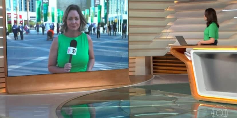 Ana Paula Araújo e a repórter Bianca Rothier no "Bom Dia Brasil" (Foto: Reprodução/TV Globo) Ana Paula Araújo e a repórter Bianca Rothier no "Bom Dia Brasil" (Foto: Reprodução/TV Globo)