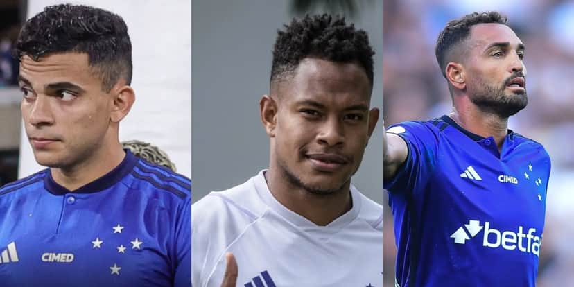 Bruno Rodrigues, Matheus Jussa e Gilberto possuem contrato até o fim de 2023 com o Cruzeiro - (Foto: Reprodução / Internet) Bruno Rodrigues, Matheus Jussa e Gilberto possuem contrato até o fim de 2023 com o Cruzeiro - (Foto: Reprodução / Internet)