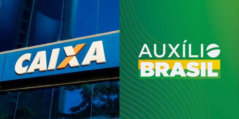 Caixa e Auxílio Brasil. Foto: Reprodução/Internet Caixa e Auxílio Brasil. Foto: Reprodução/Internet