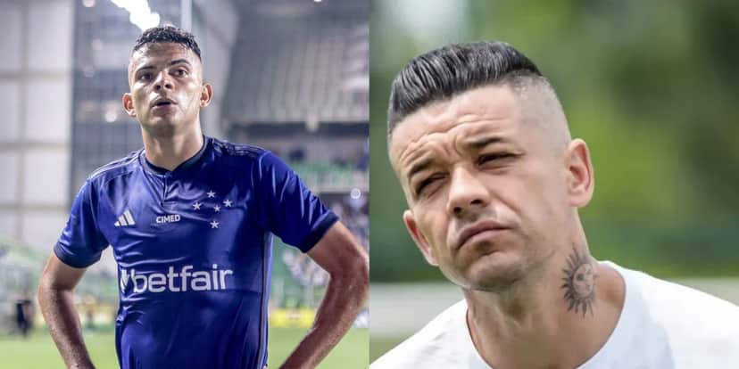 Bruno Rodigues e D'Alessandro, do Cruzeiro - Foto: Internet Bruno Rodigues e D'Alessandro, do Cruzeiro - Foto: Internet