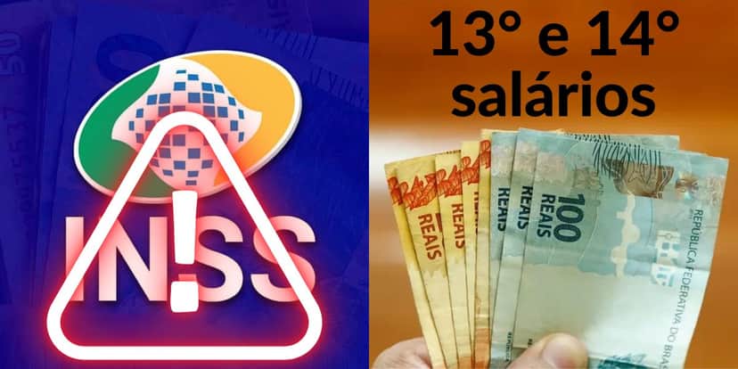 Alerta urgente do INSS e atualizações sobre 13° e 14° salários (Reprodução: Montagem TV Foco) Alerta urgente do INSS e atualizações sobre 13° e 14° salários (Reprodução: Montagem TV Foco)